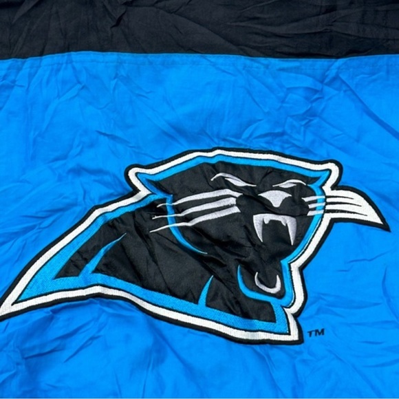 Vintage 90s NFL North Carolina Panthers Quarter Zip Starter Bomber Jacket L - Picture 3 of 7